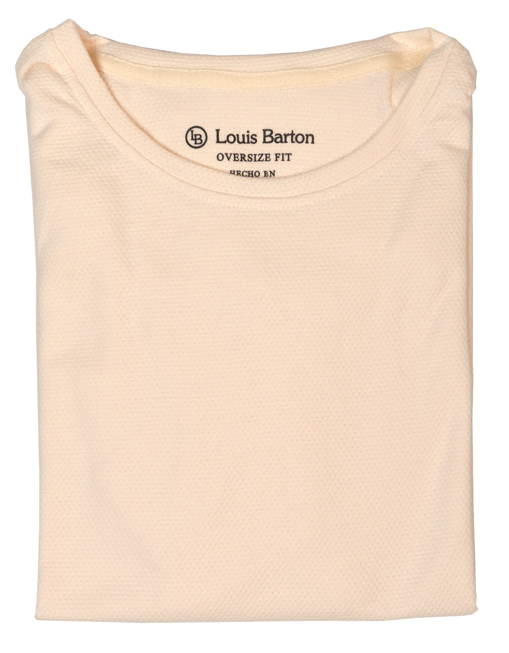Camiseta Oversize Crema Textura Hexágonos