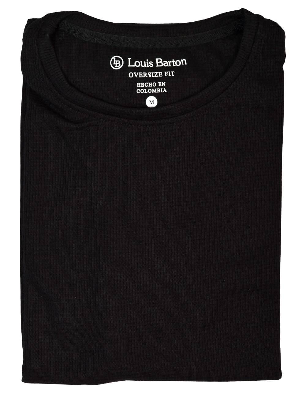 Camiseta Oversize Negra Textura Cuadros