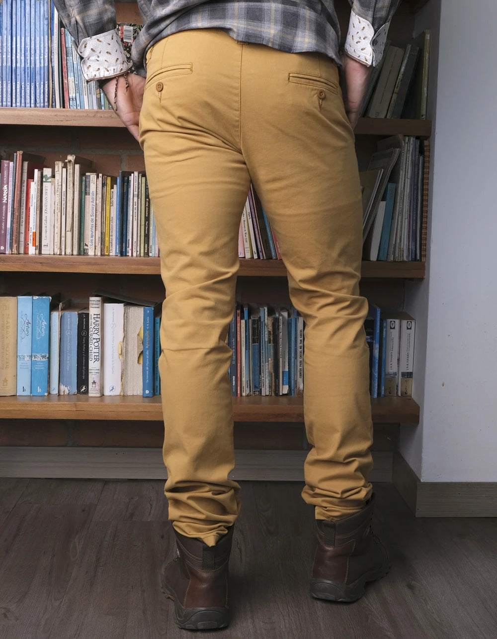 Pantalón Informal Stretch Color Mostaza