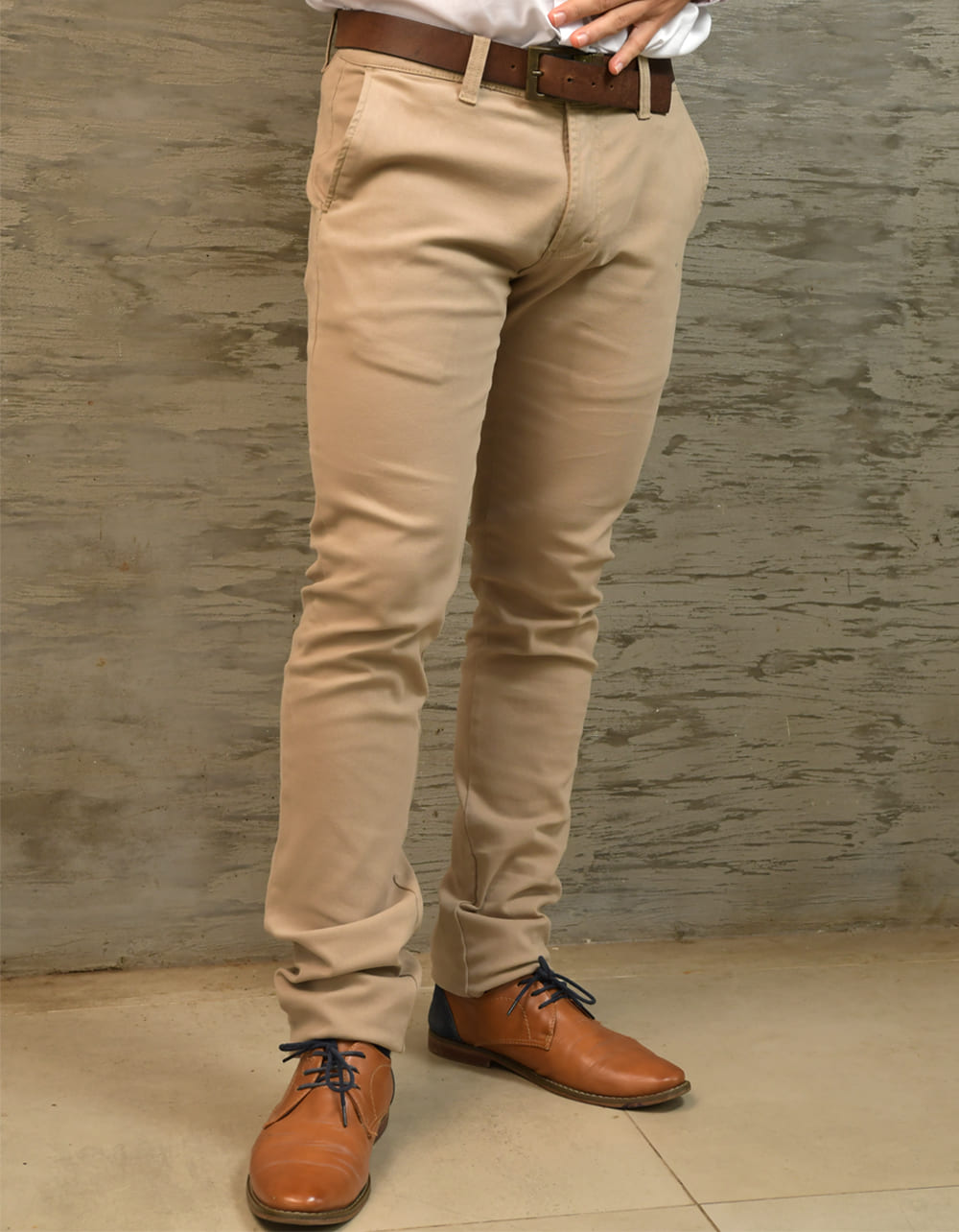 Pantalón Informal Stretch Color Caqui