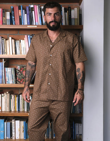 Pijama Manga Corta Cafè Estampado Geomètrico