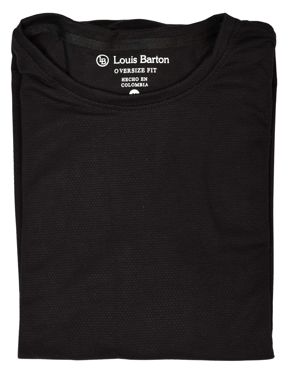 Camiseta Oversize Negra Textura Hexagonos