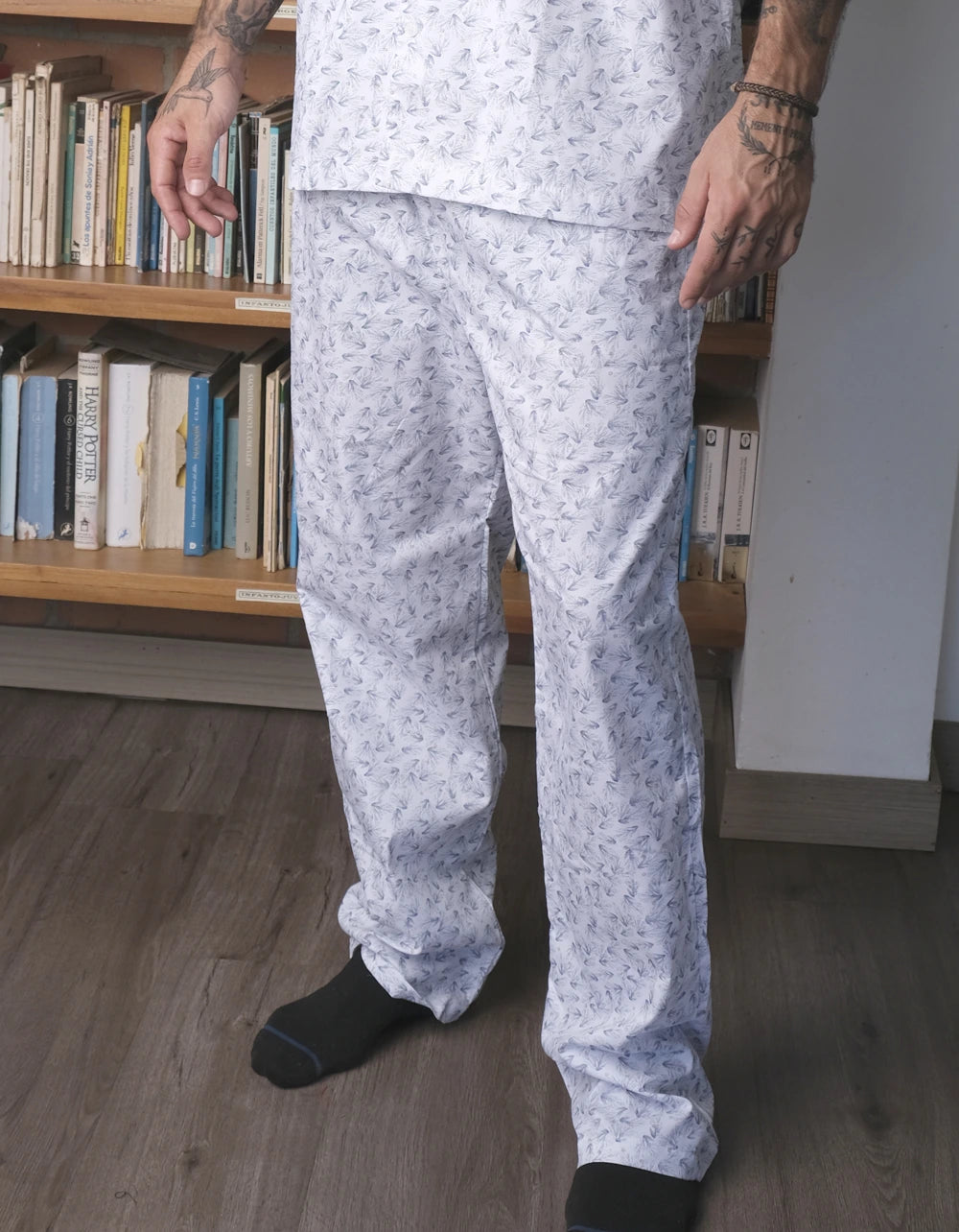 Pijama Manga Corta Blanca Estampado Floral
