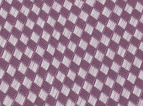 Corbata Semipitillo En Poliester Color Lila Textura Rombos