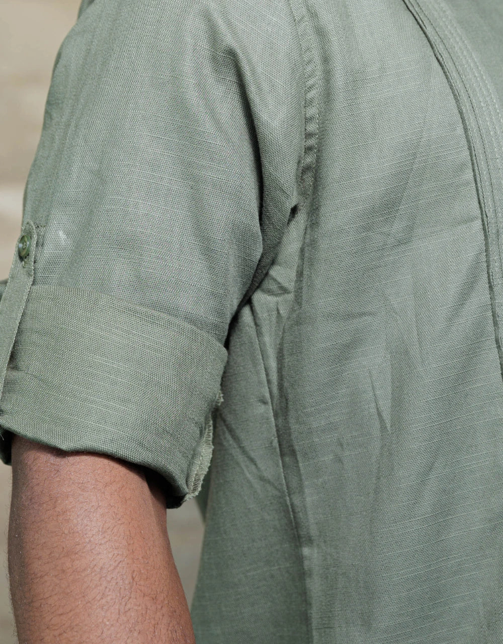 Guayabera Soluma Verde Manga Larga - Moldería informal