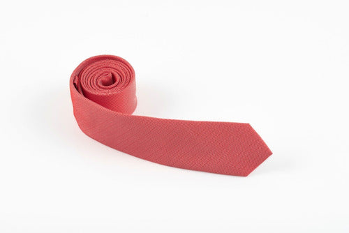 Corbata Pitilo En Poliester Color Rojo Puntos Blancos