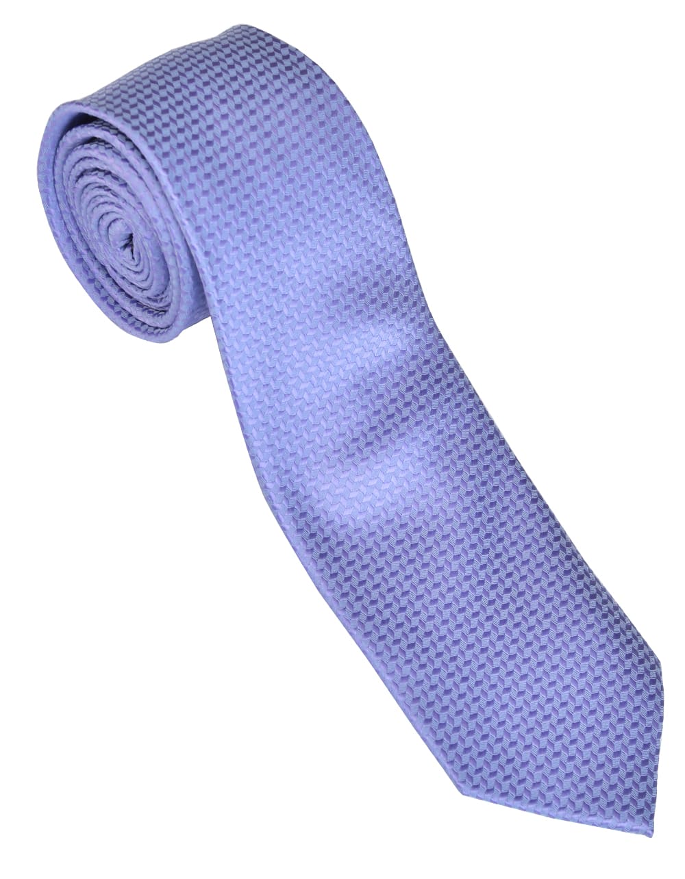 Corbata Semipitillo En Poliester Color Lila Textura Abstracta