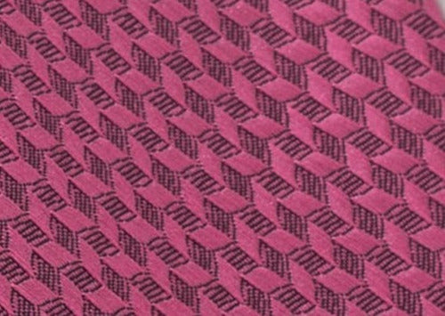 Corbata Pitillo En Poliéster Color Fucsia Textura Diagonal