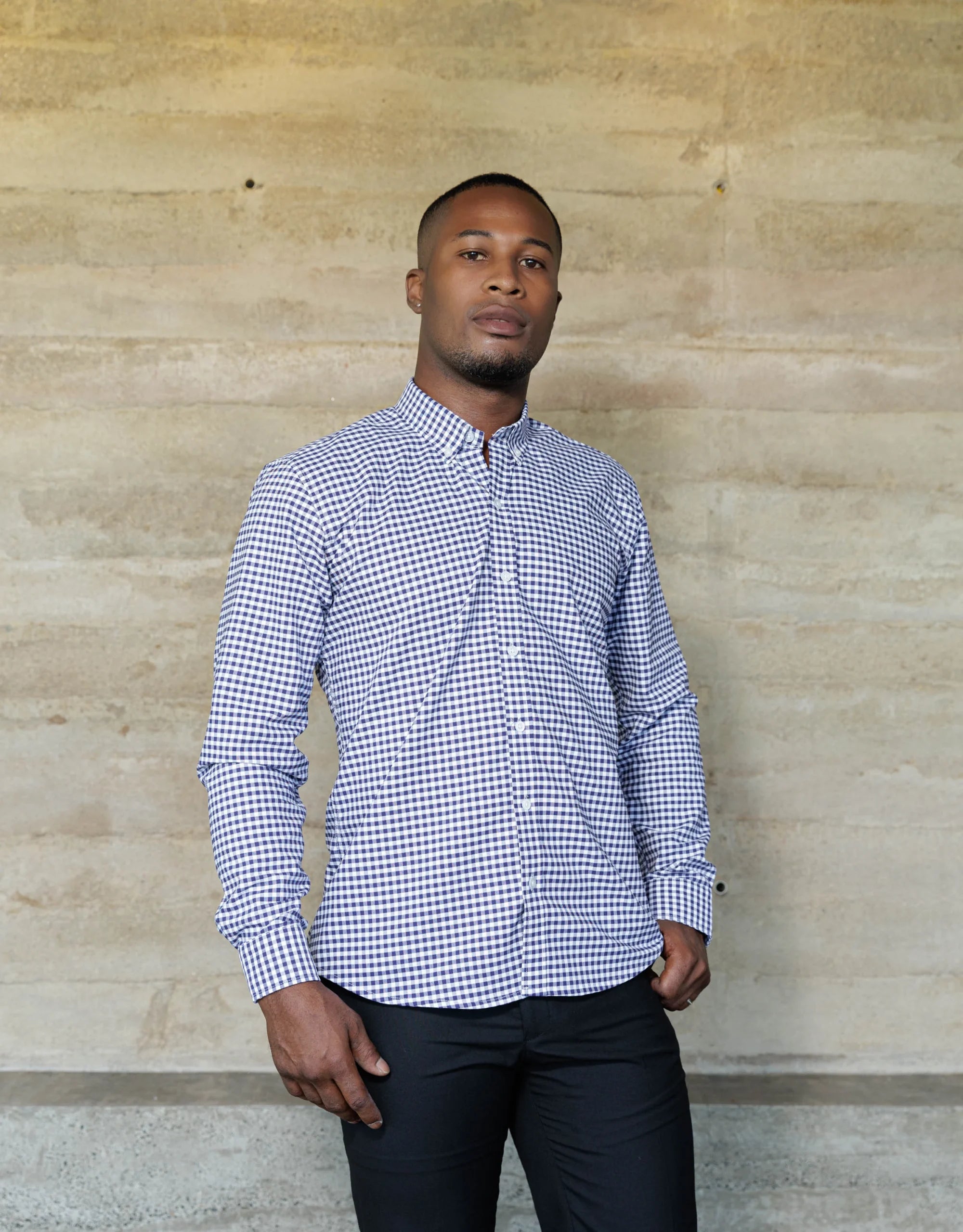 Camisa Navy - Moldería Slim