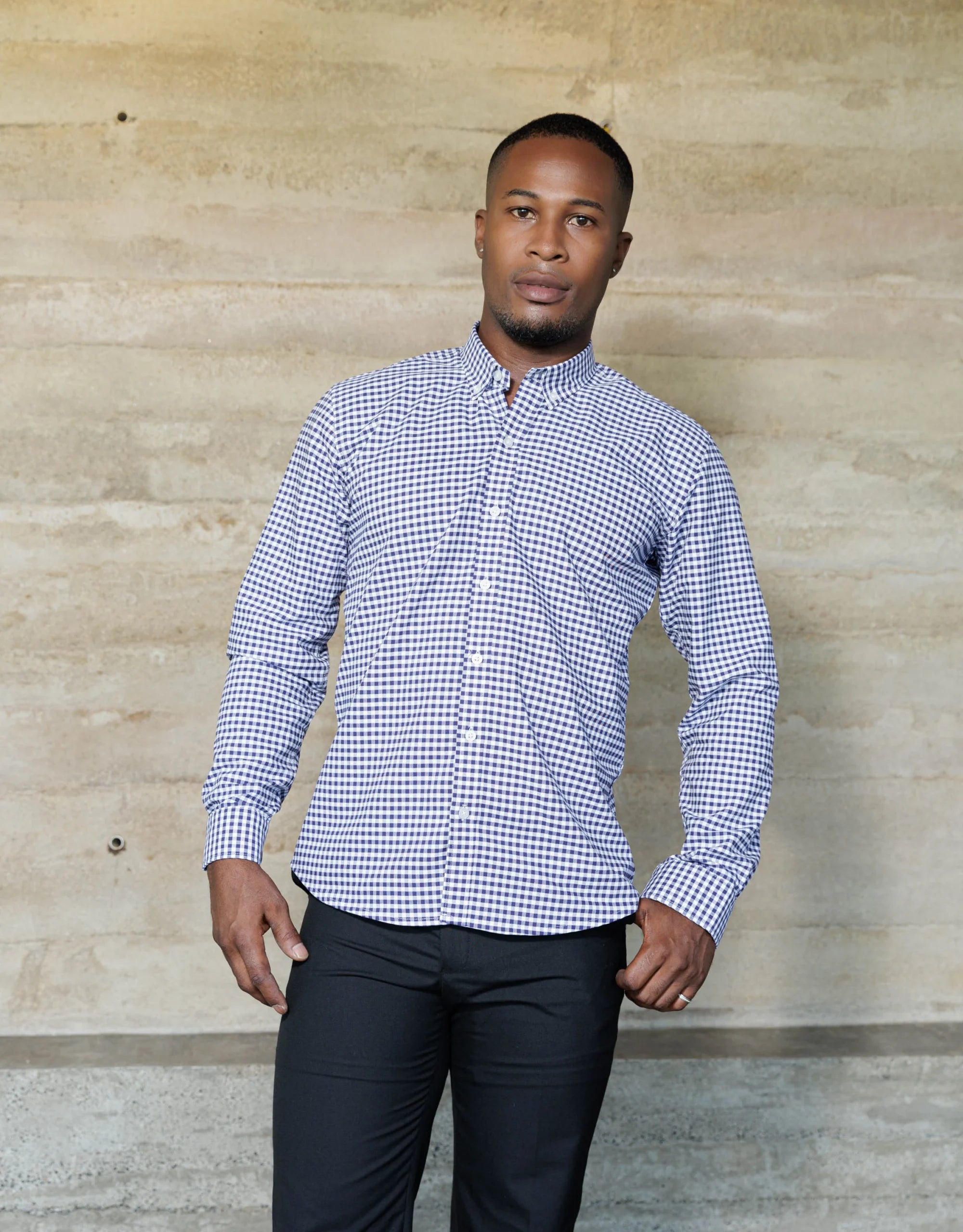 Camisa Navy - Moldería Slim