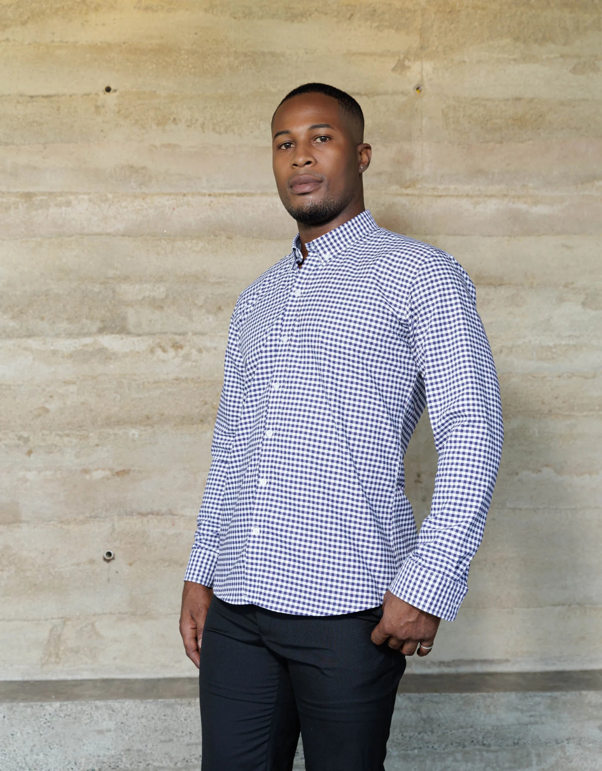 Camisa Navy - Moldería Slim