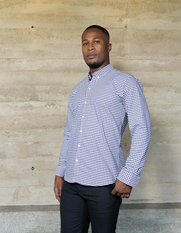Camisa Navy - Moldería Slim