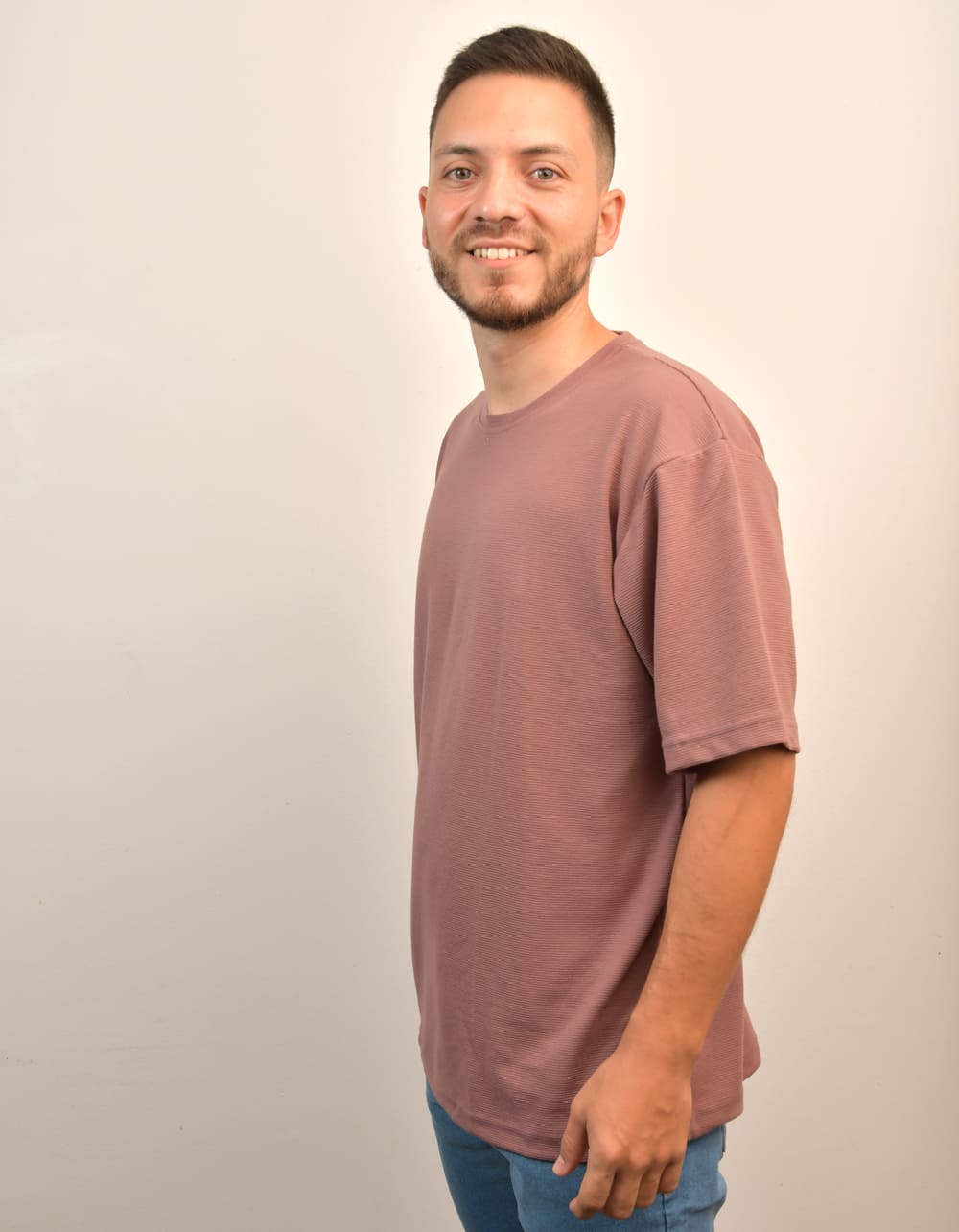 Camiseta Oversize Vino Tinto Claro