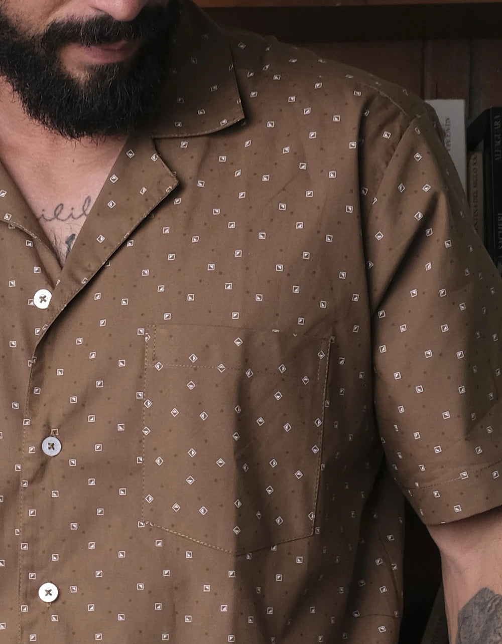 Pijama Manga Corta Cafè Estampado Geomètrico