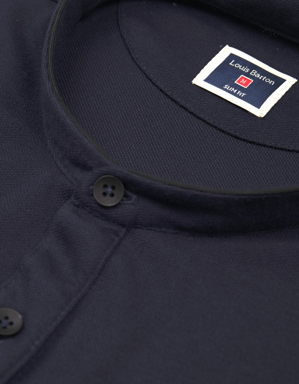 Camiseta Polo Solo Fondo Color Azul Oscuro Cuello Neru