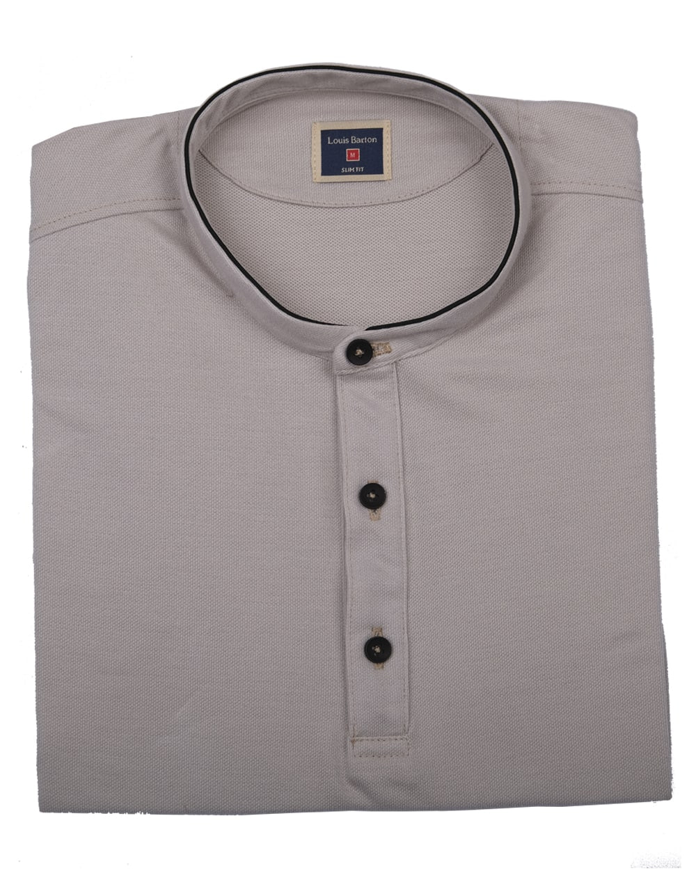 Camiseta Polo Solo Fondo Color Beige Cuello Neru
