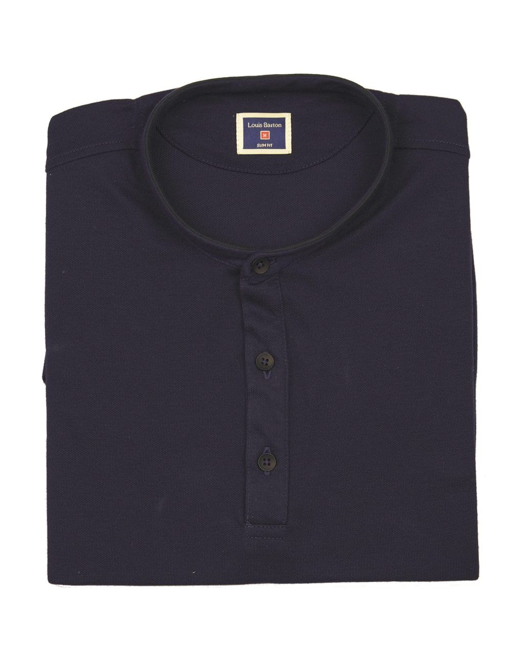 Camiseta Polo Solo Fondo Color Azul Oscuro Cuello Neru