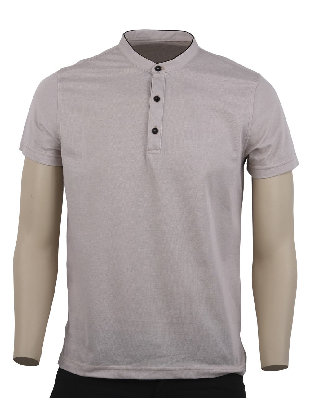 Camiseta Polo Solo Fondo Color Beige Cuello Neru
