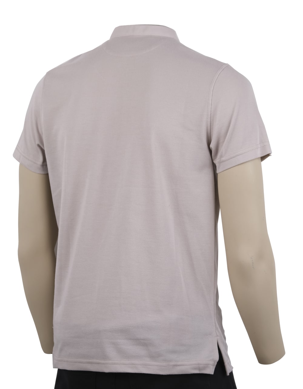 Camiseta Polo Solo Fondo Color Beige Cuello Neru
