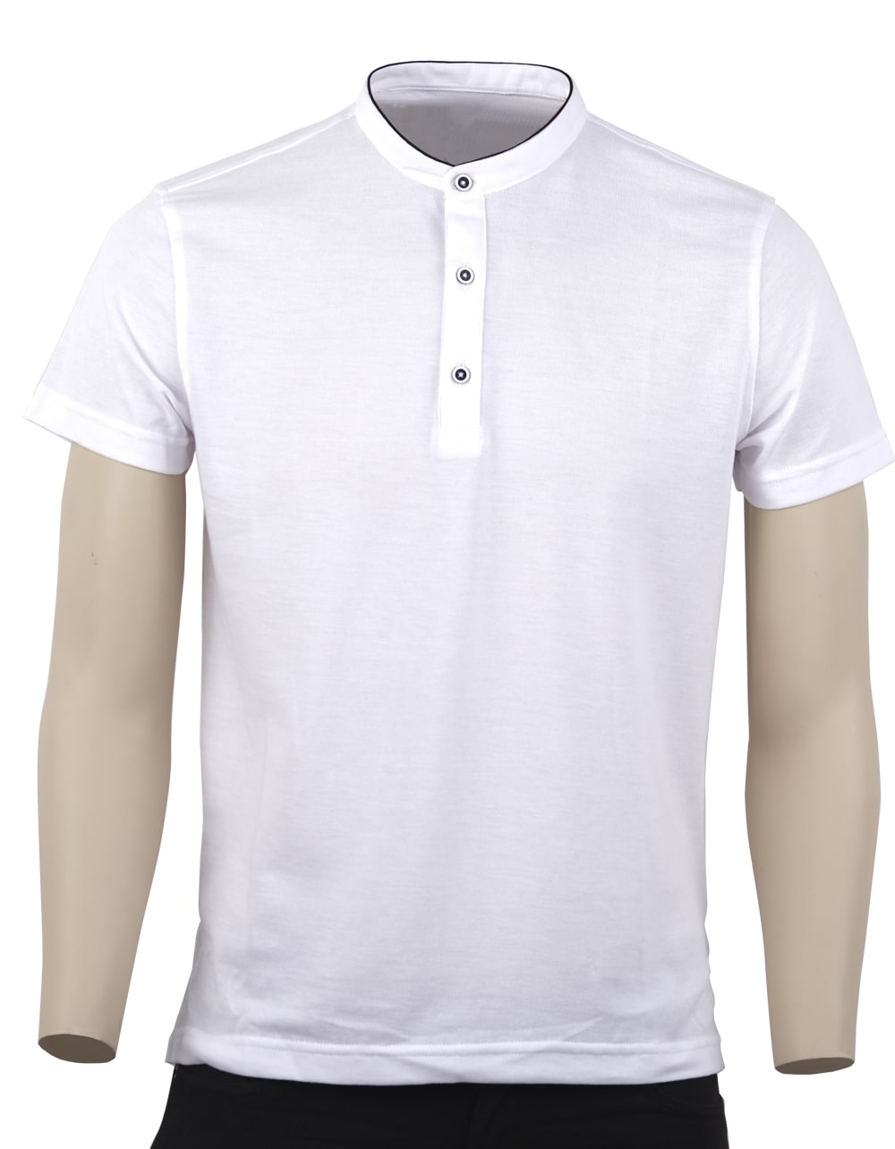 Camiseta Polo Solo Fondo Color Blanca Cuello Neru