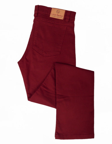 Pantalón 5 Bolsillos Color Rojo Ladrillo