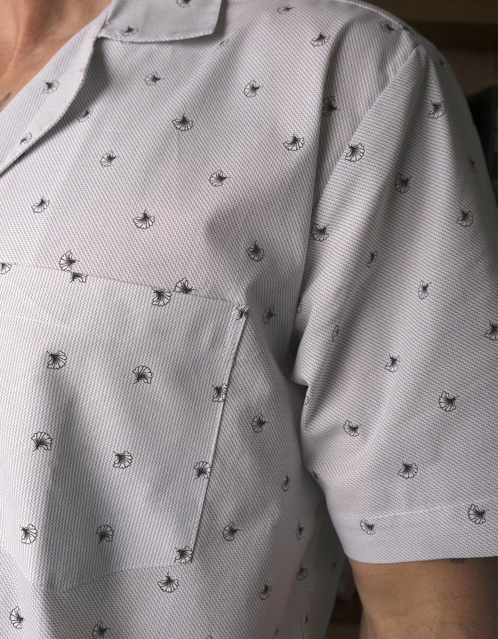 Pijama Manga Corta Blanca Estampado Dientes De Leon