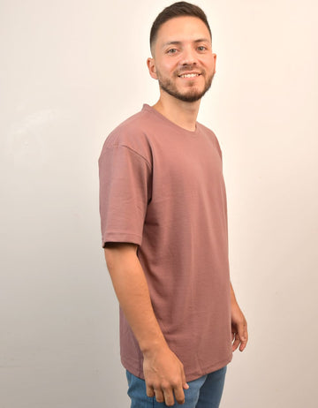 Camiseta Oversize Vino Tinto Claro