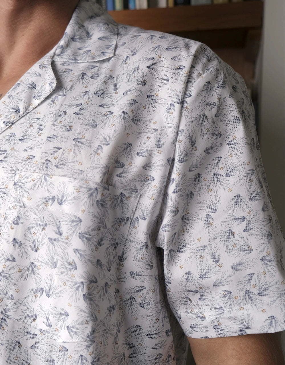Pijama Manga Corta Blanca Estampado Floral