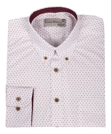 Camisa Manga Larga Miniprint Cuadros Rojos - Moldería informal