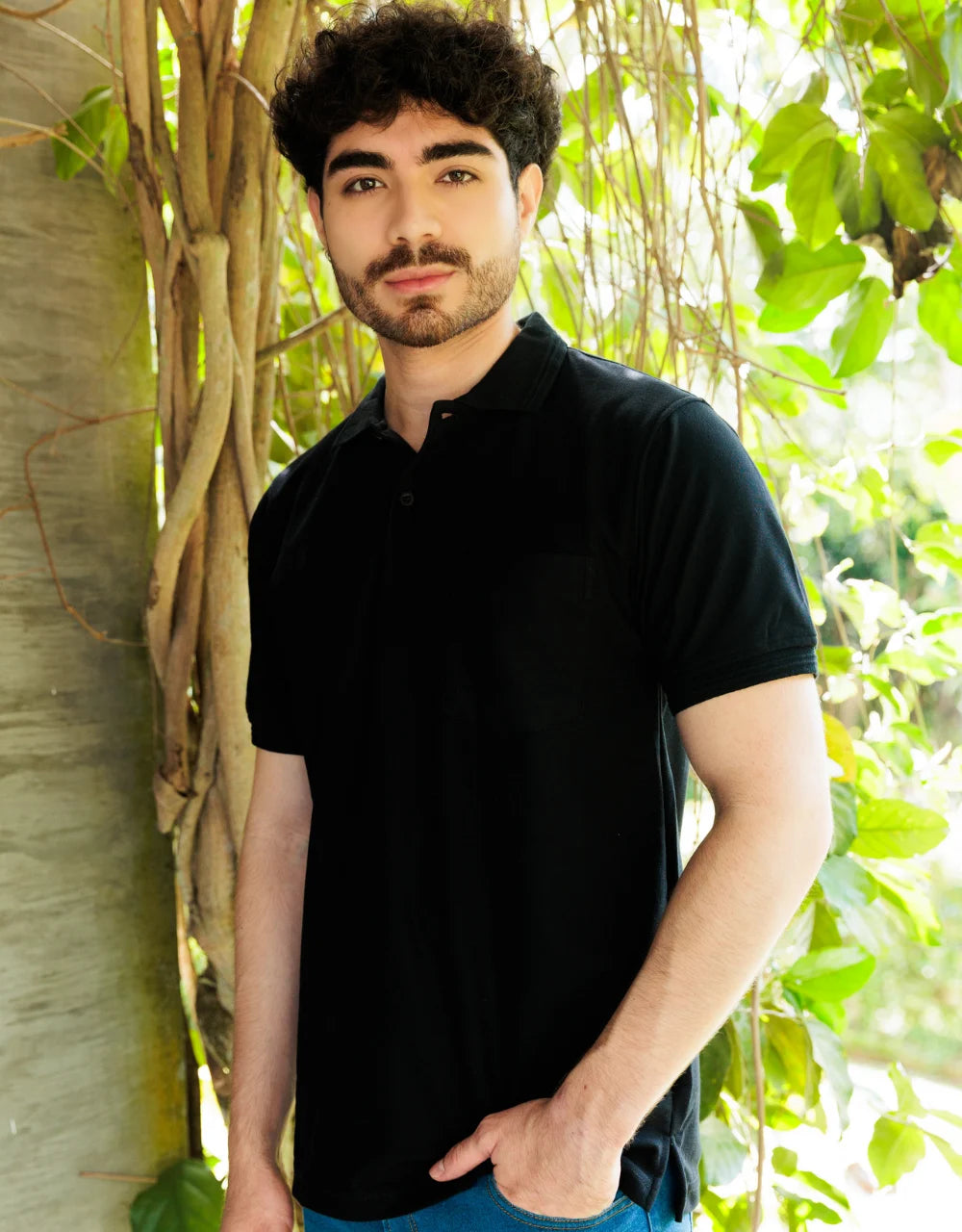 Camiseta Polo Negra