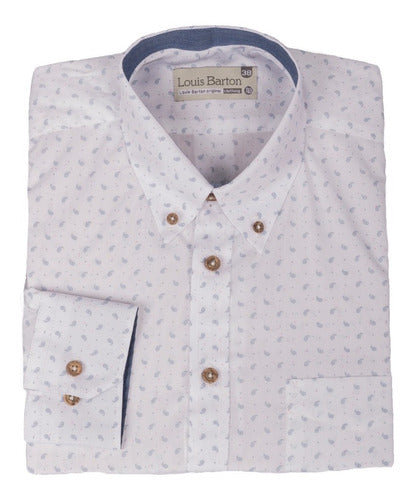 Camisa Manga Larga Miniprint Paisley - Moldería informal
