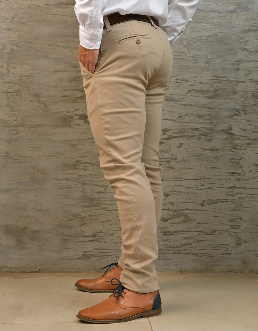 Pantalón Informal Stretch Color Caqui