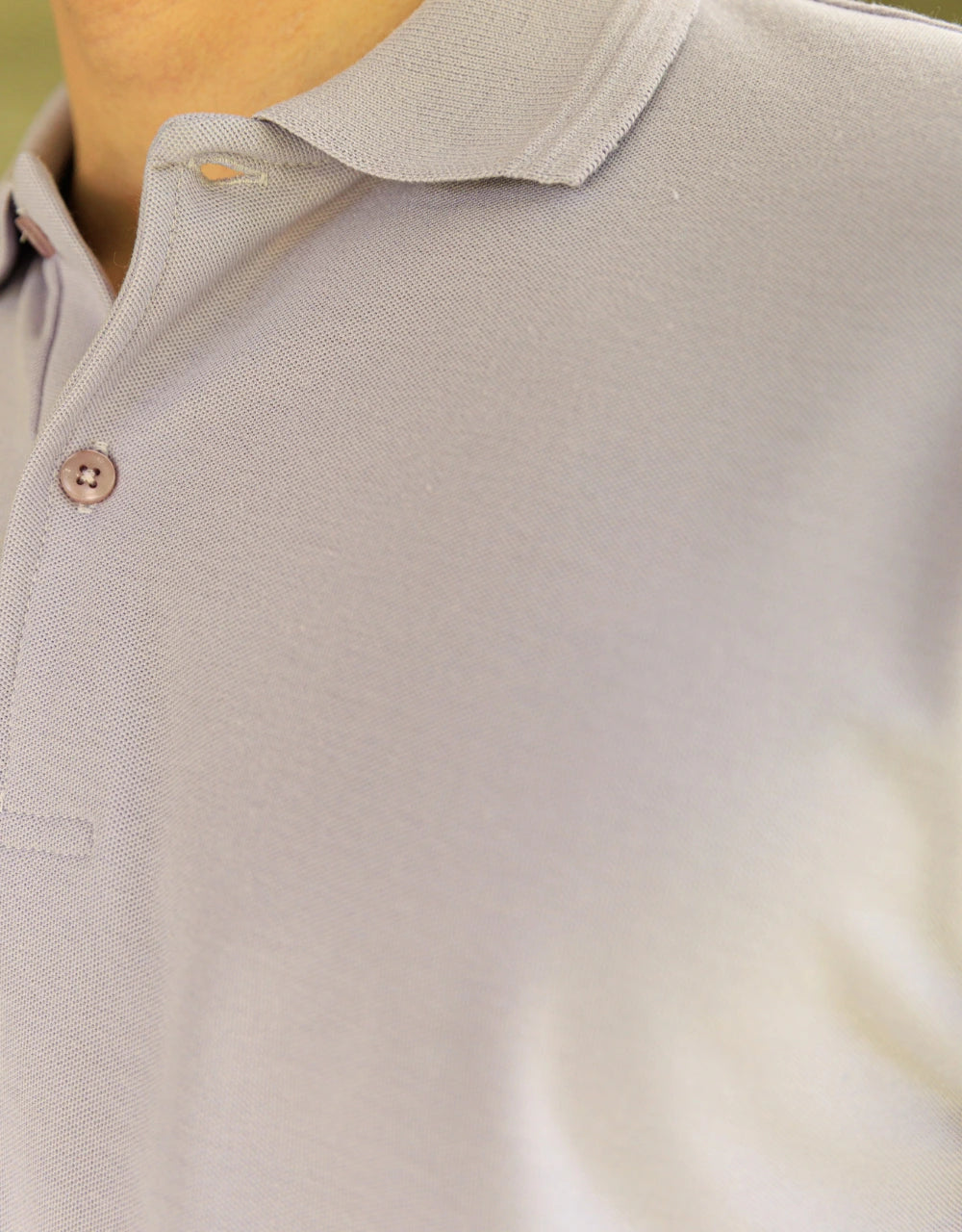 Camiseta Polo Lila