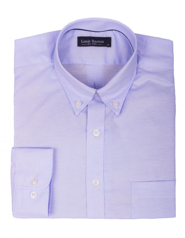 Camisa Oxford Manga Larga Azul Claro - Moldería clásica