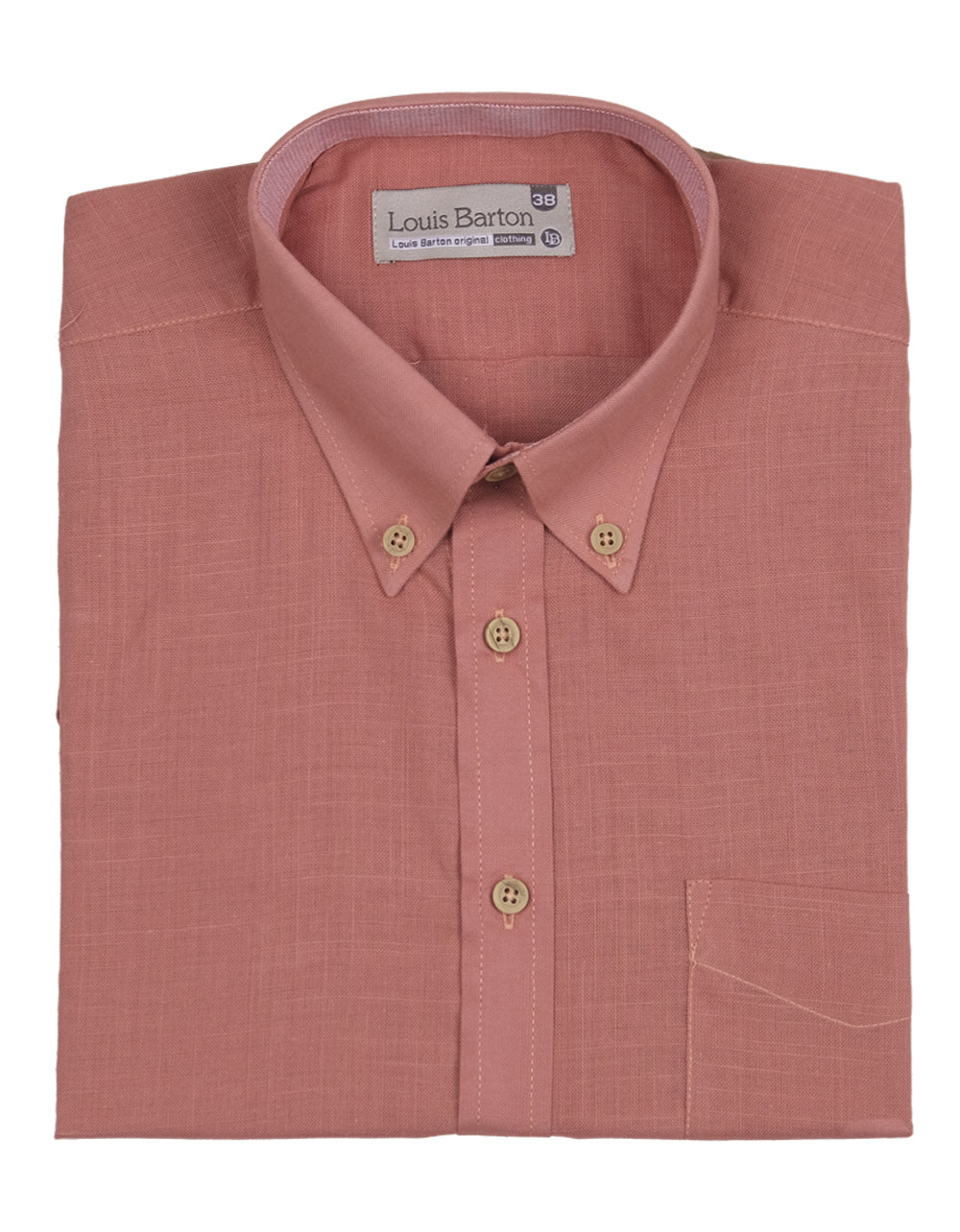 Camisa Manga Corta Guayaba Textura Lino - Moldería informal