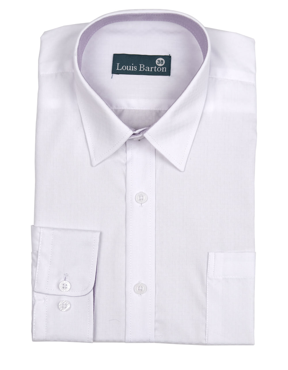 Camisa Manga Larga Blanca Textura Cuadros - Moldería slim
