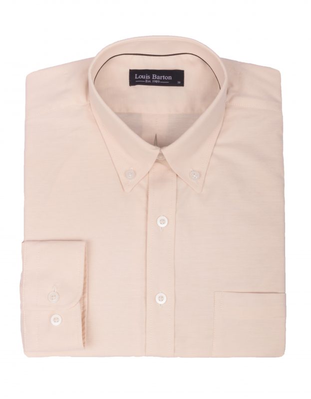 Camisa Oxford Manga Larga Beige Claro - Moldería clásica