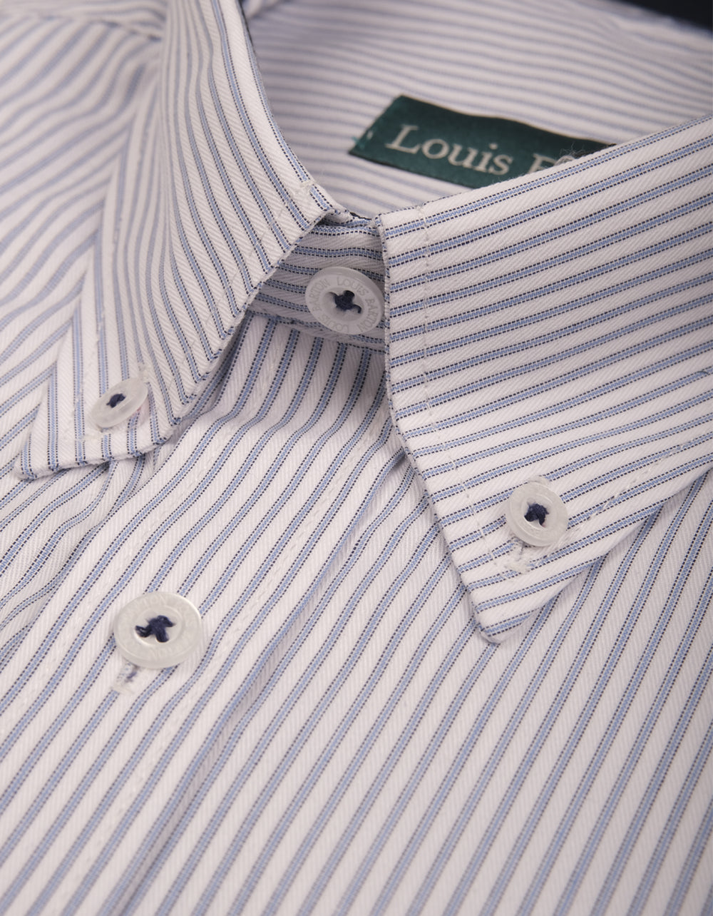 Camisa Manga Larga Rayas Verticales Azul Claro - Moldería Clásica
