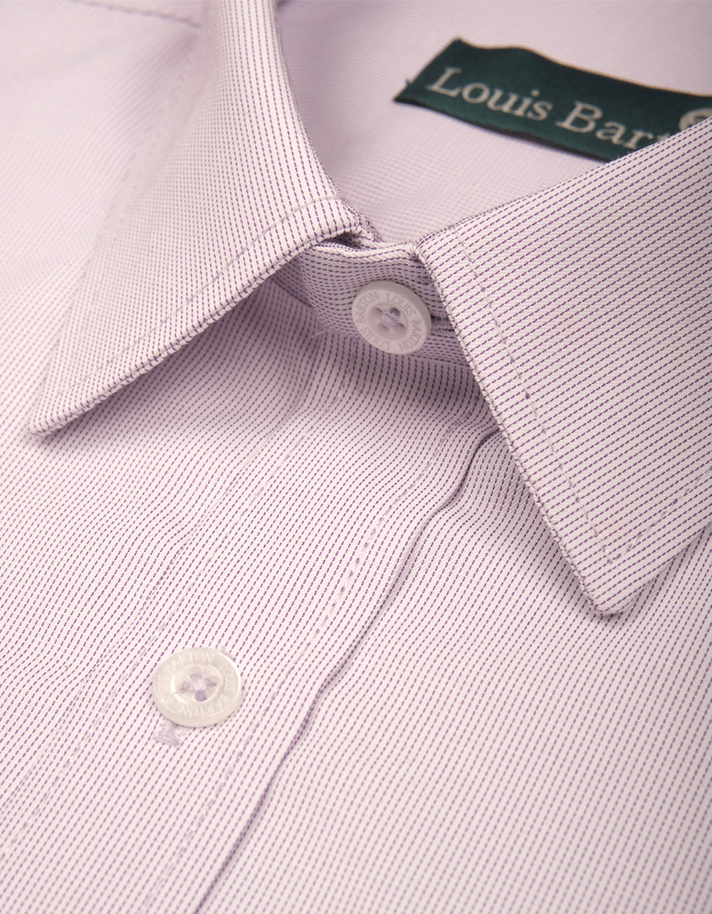 Camisa Manga Larga Lila Lineas Punteadas - Moldería slim
