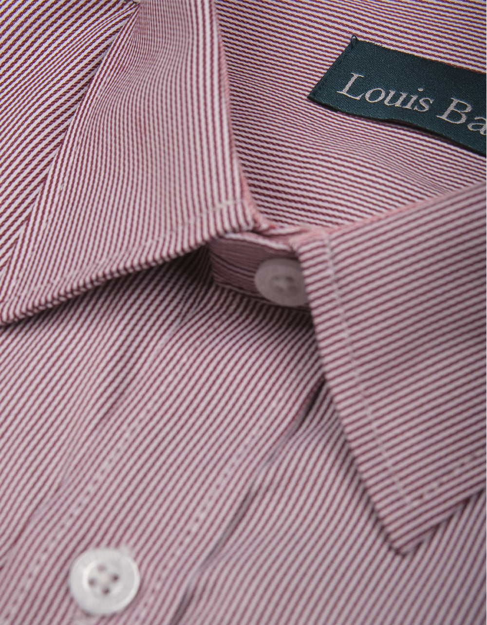 Camisa Manga Larga Rayas Blancas y Rojas - Moldería Clásica