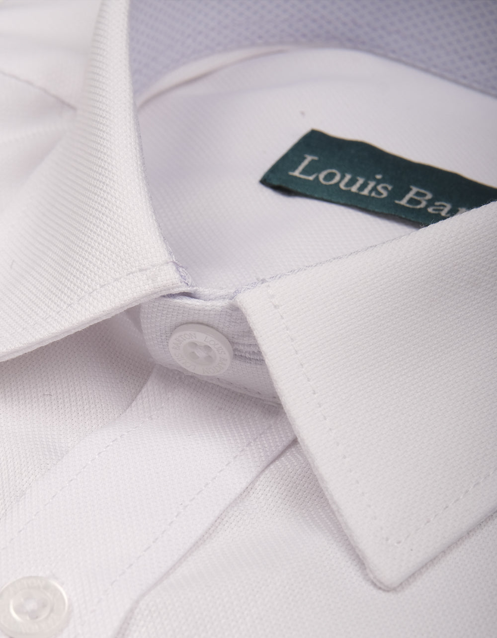 Camisa Manga Larga Blanca Textura Lino - Moldería slim