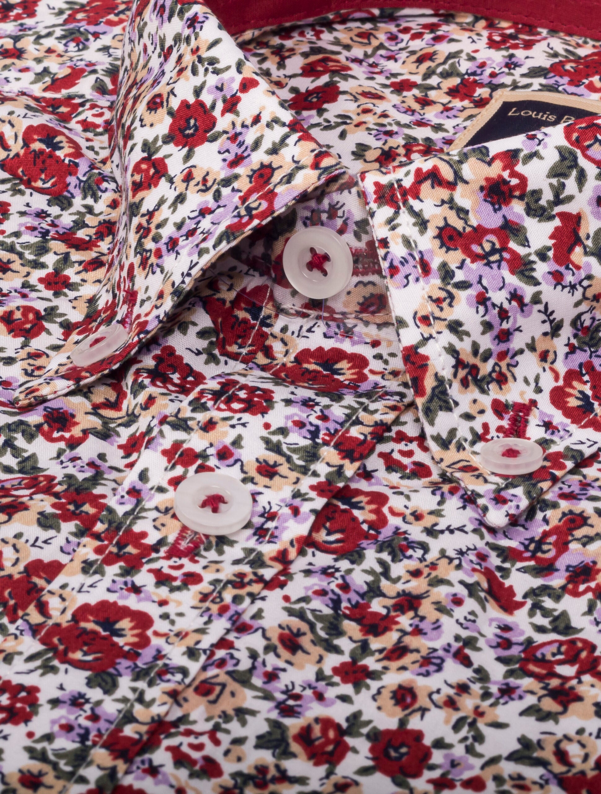 Camisa 100% Algodón Estampado Floral Manga Corta - Moldería informal