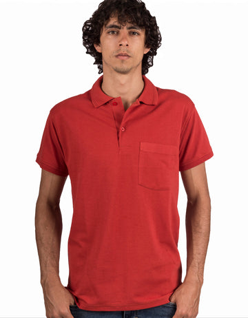 Camiseta Polo Solo Fondo Color Rojo