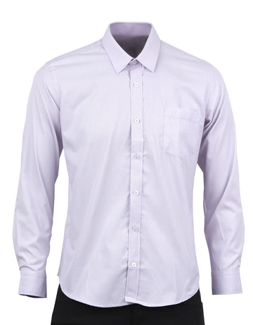 Camisa Manga Larga Lila Lineas Punteadas - Moldería slim