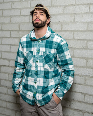 Chaqueta Cuadros Verdes Y Blancos