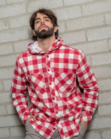 Chaqueta Cuadros Rojos Y Blancos