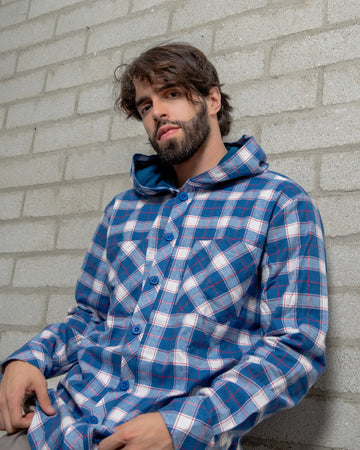 Chaqueta Cuadros Azules Rayas rojas