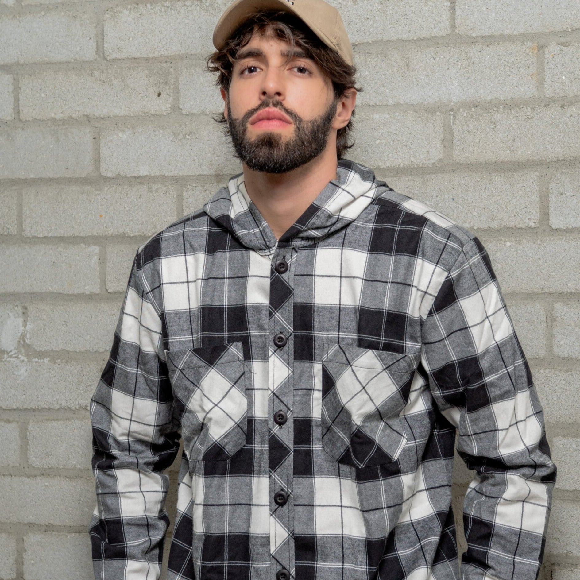 Chaqueta Cuadros Blancos Y Negros