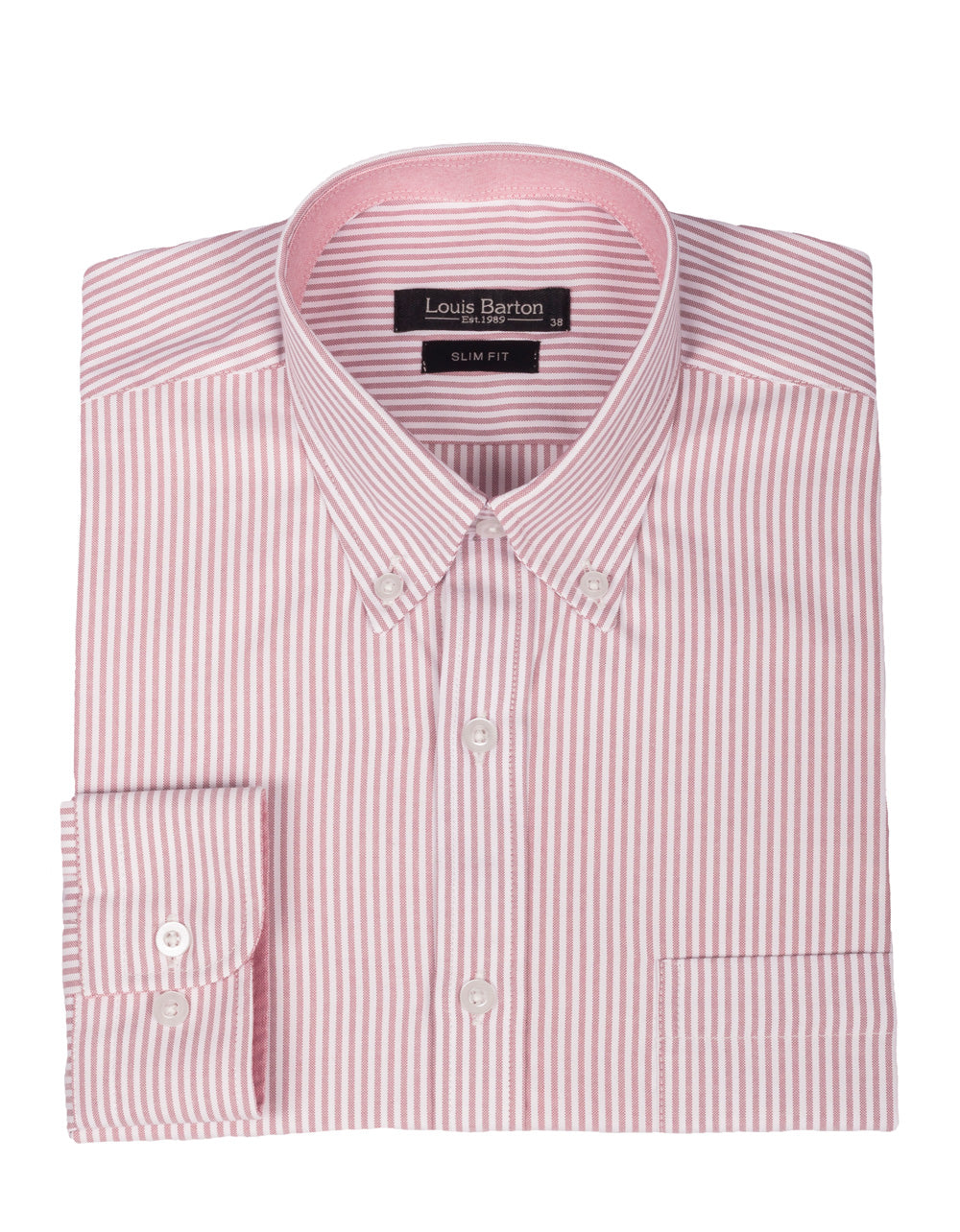 Camisa Oxford Slim Rayas Vinotinto - Moldería Slim