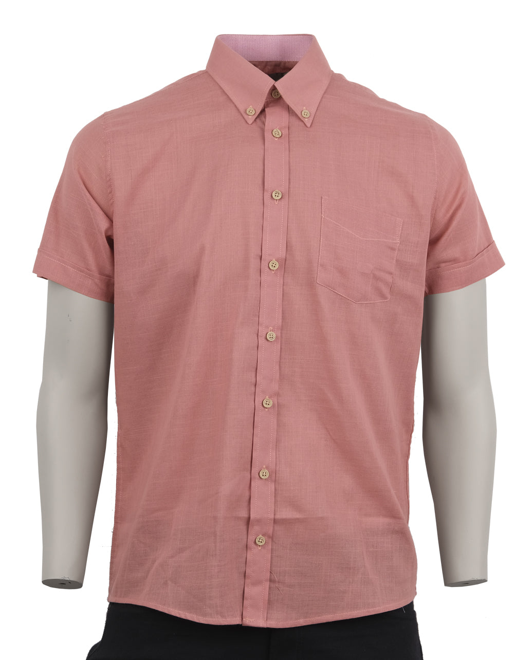 Camisa Manga Corta Guayaba Textura Lino - Moldería informal